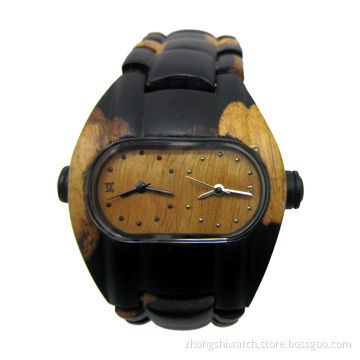 Chase Durer Crossfire Chronograph Watches with Original Natural Wooden Case and Band, Japan Movement